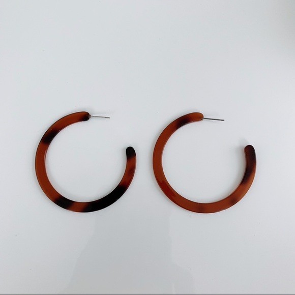 Tortoise shell hoop earrings - Picture 1 of 1